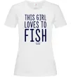 Жіноча футболка This girl loves to fish Білий Жіноча футболка This girl loves to fish Білий фото