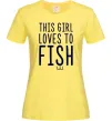 Жіноча футболка This girl loves to fish Лимонний Жіноча футболка This girl loves to fish Лимонний фото