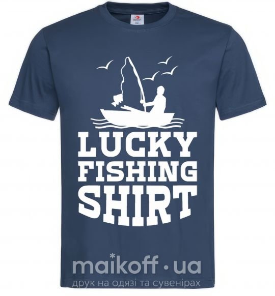 Чоловіча футболка Lucky fishing shirt Темно-синій фото