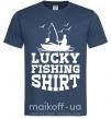 Чоловіча футболка Lucky fishing shirt Темно-синій фото