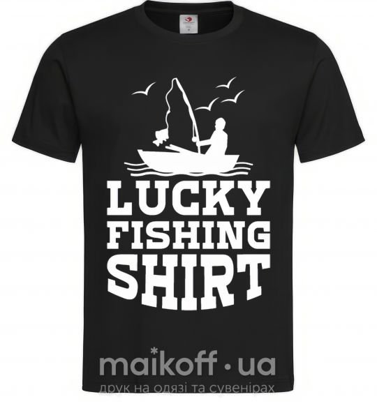 Чоловіча футболка Lucky fishing shirt Чорний фото