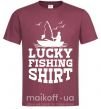 Чоловіча футболка Lucky fishing shirt Бордовий фото