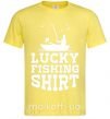Мужская футболка Lucky fishing shirt Лимонный фото