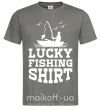 Чоловіча футболка Lucky fishing shirt Графіт фото