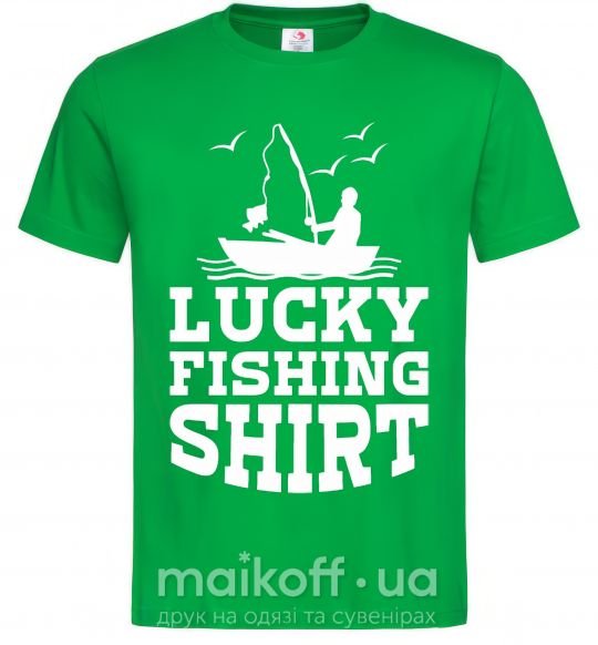 Мужская футболка Lucky fishing shirt Зеленый фото