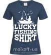Жіноча футболка Lucky fishing shirt Темно-синій фото