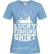 Жіноча футболка Lucky fishing shirt Блакитний фото