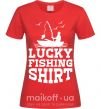 Женская футболка Lucky fishing shirt Красный фото
