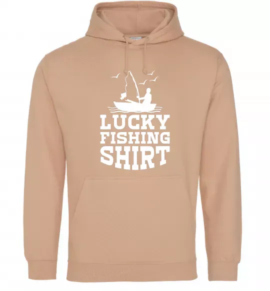 Чоловіча толстовка (худі) Lucky fishing shirt Пісочний фото