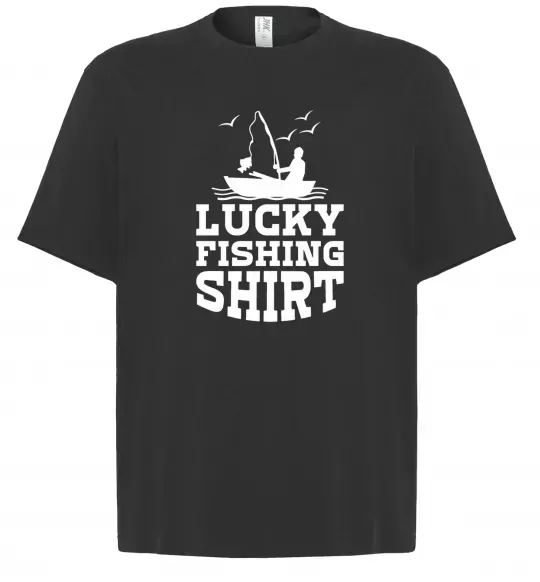 Футболка Оверсайз Lucky fishing shirt Чорний фото