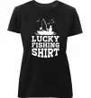 Жіноча преміум футболка Lucky fishing shirt Чорний фото