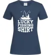 Жіноча футболка Lucky fishing shirt Темно-синій фото