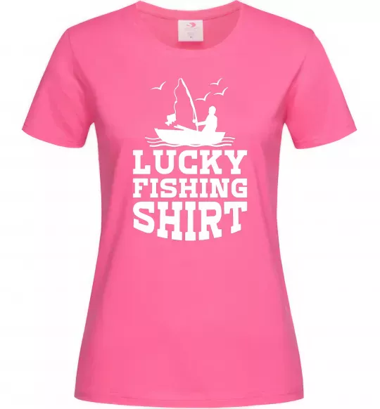 Жіноча футболка Lucky fishing shirt Яскраво-рожевий фото