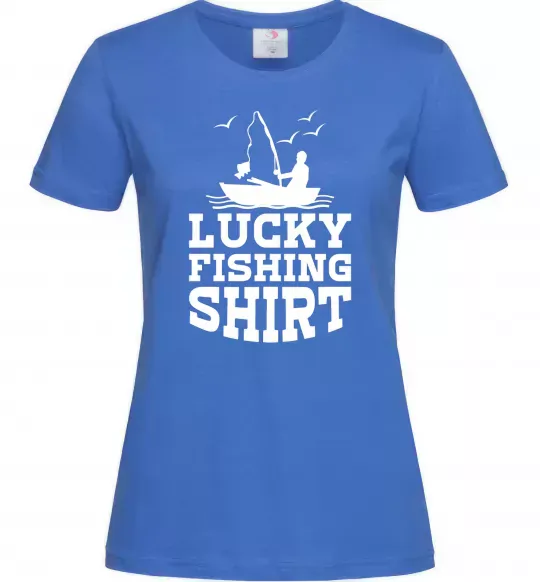 Жіноча футболка Lucky fishing shirt Яскраво-синій фото