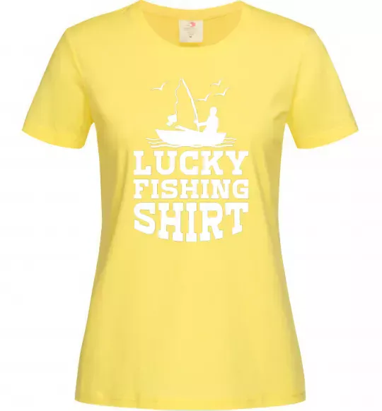 Жіноча футболка Lucky fishing shirt Лимонний фото