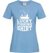 Жіноча футболка Lucky fishing shirt Блакитний фото