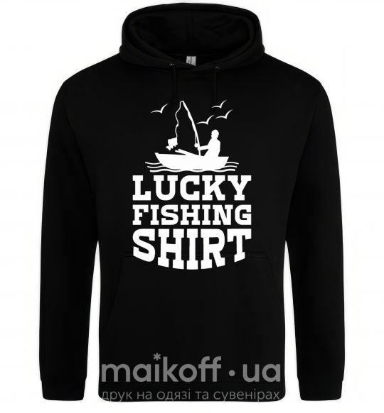 Женская толстовка (худи) Lucky fishing shirt Черный фото
