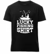 Мужская премиум футболка Lucky fishing shirt Черный фото