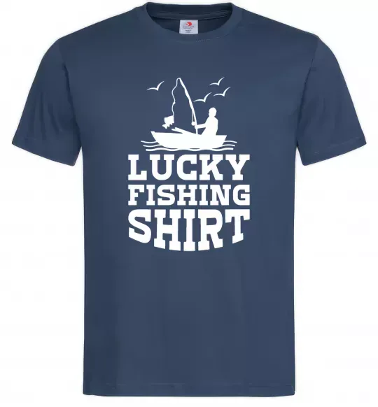 Мужская футболка Lucky fishing shirt Темно-синий фото
