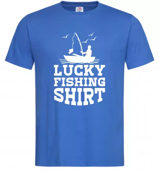 Мужская футболка Lucky fishing shirt Ярко-синий фото