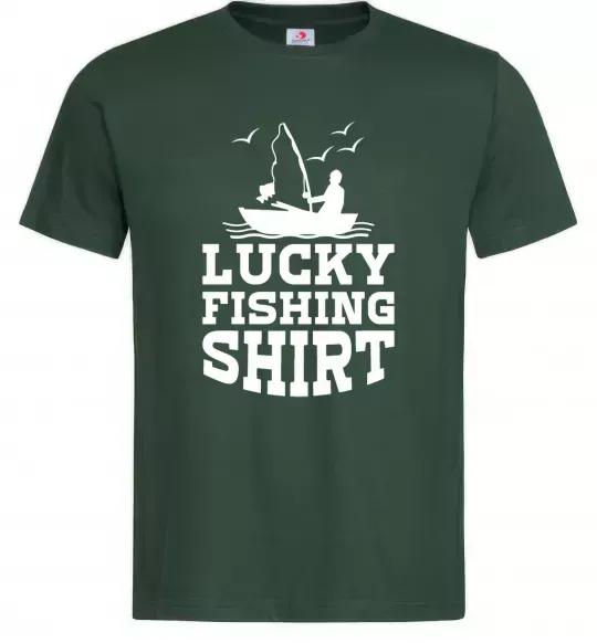 Мужская футболка Lucky fishing shirt Темно-зеленый фото