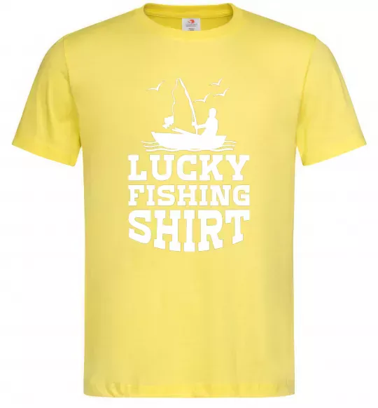 Мужская футболка Lucky fishing shirt Лимонный фото