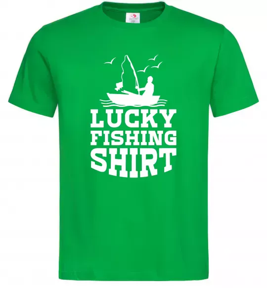 Мужская футболка Lucky fishing shirt Зеленый фото