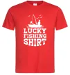 Мужская футболка Lucky fishing shirt Красный фото
