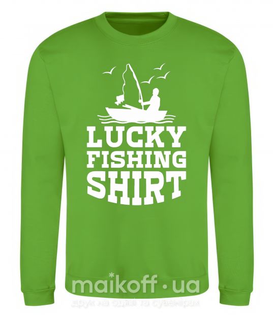Світшот Lucky fishing shirt Лаймовий фото