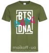 Мужская футболка BTS DNA Оливковый фото