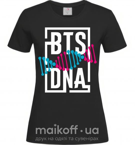 Жіноча футболка BTS DNA Чорний фото