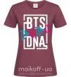 Женская футболка BTS DNA Бордовый фото