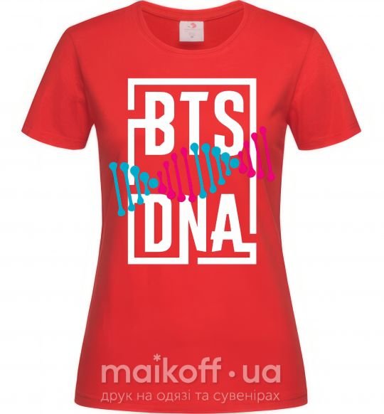 Женская футболка BTS DNA Красный фото
