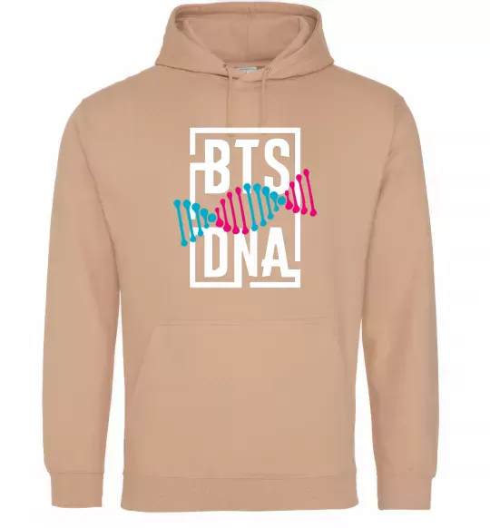 Мужская толстовка (худи) BTS DNA Песочный фото