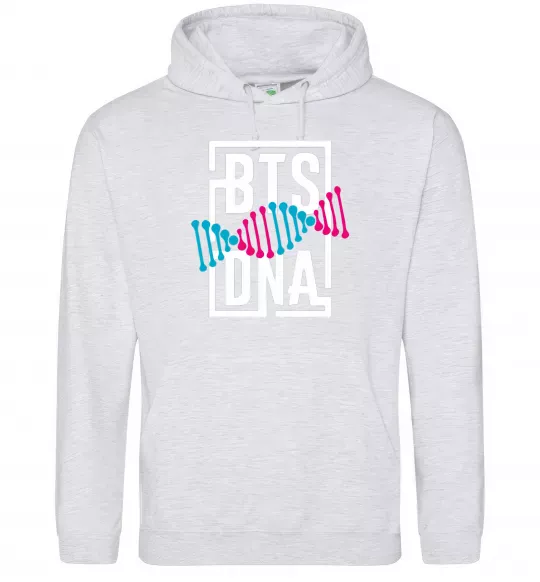 Женская толстовка (худи) BTS DNA Серый меланж фото