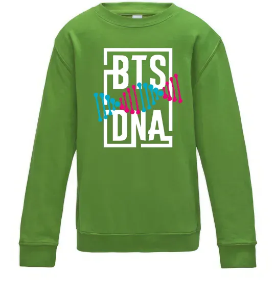 Дитячий світшот BTS DNA Лаймовий фото