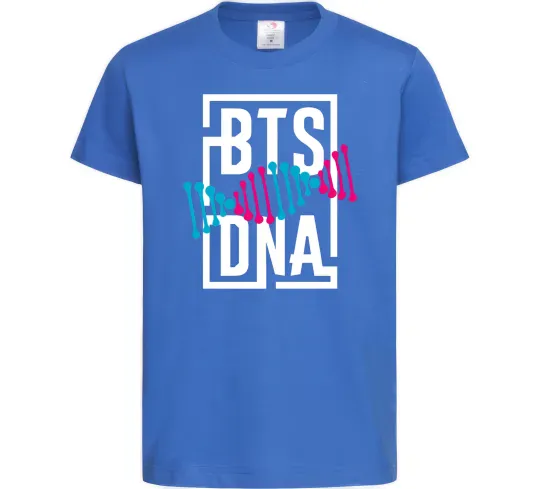 Детская футболка BTS DNA Ярко-синий фото