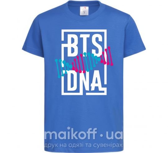 Детская футболка BTS DNA Ярко-синий фото
