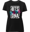 Женская премиум футболка BTS DNA Черный фото