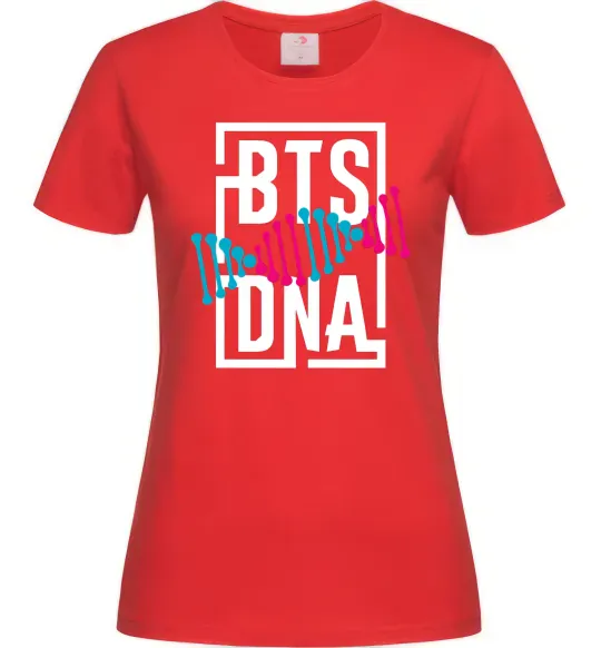 Женская футболка BTS DNA Красный фото