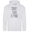 Женская толстовка (худи) Sorry Suga is mine Серый меланж фото