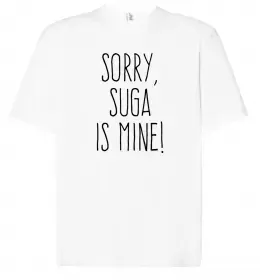 Футболка Оверсайз Sorry Suga is mine Білий фото