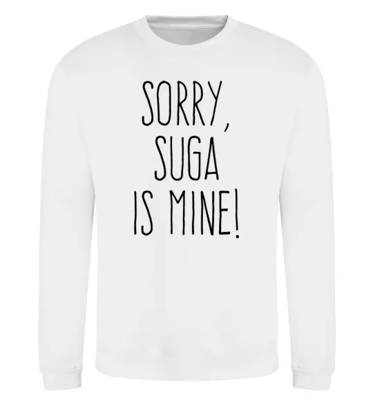 Світшот Sorry Suga is mine Білий фото