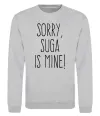 Свитшот Sorry Suga is mine Серый меланж Свитшот Sorry Suga is mine Серый меланж фото