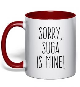 Чашка с цветной ручкой Sorry Suga is mine Чашка с цветной ручкой Sorry Suga is mine