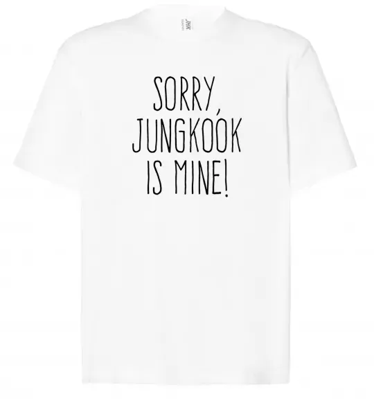 Футболка Оверсайз Sorry Jungkook is mine Білий фото