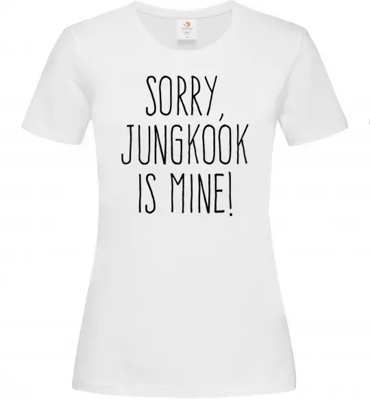 Жіноча футболка Sorry Jungkook is mine Білий фото