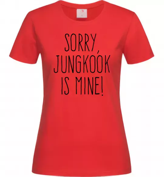 Жіноча футболка Sorry Jungkook is mine Червоний фото