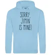 Женская толстовка (худи) Sorry Jimin is mine Голубой Женская толстовка (худи) Sorry Jimin is mine Голубой фото