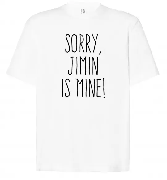 Футболка Оверсайз Sorry Jimin is mine Белый фото